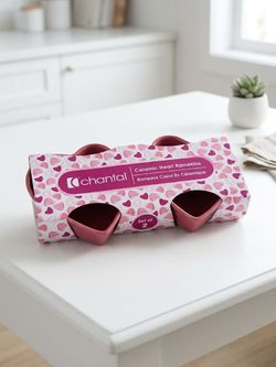 Set of Chantal Ceramic Heart Ramekins