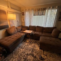 Couch For Sale  (length 111 Inches And 84 Inches, Width 33 Inches, Height 29 Inches 