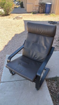 POÄNG IKEA RECLINING CHAIR! BROWN FAUX LEATHER! EXCELLENT SHAPE!
