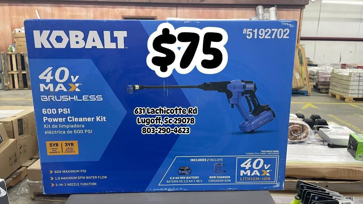 π Kobalt 600-PSI Cold Water Battery Outdoor Power Cleaner π¦