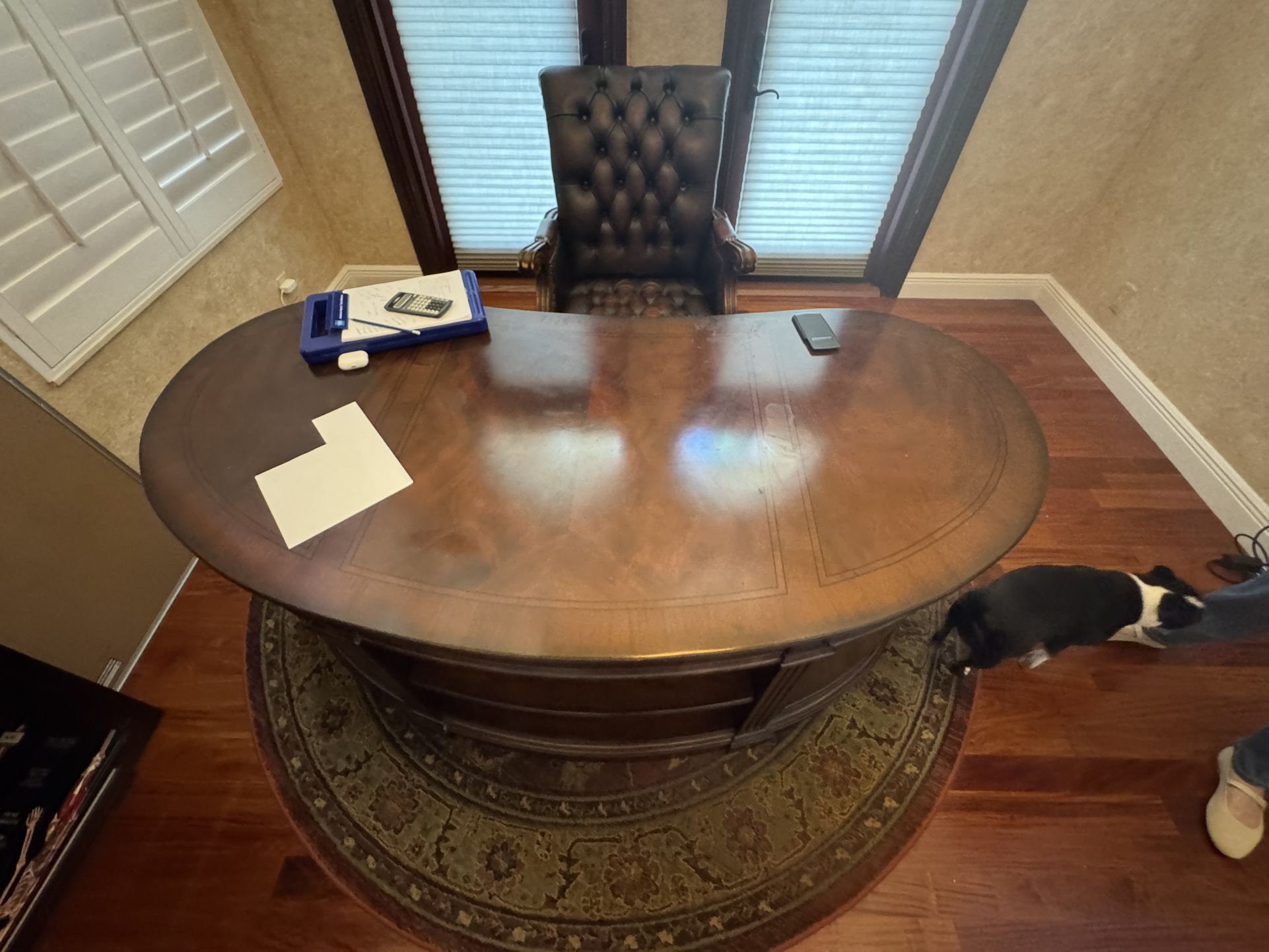 Drexel Heritage Kidney Shaped Desk And Chair