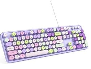 Computer Keyboard Wired, Plug and Play USB Retro Round Typewriter Keyb