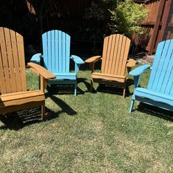4 Adirondack chairs