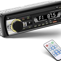 Single Din Car Stereo Bluetooth Car Radio with Handsfree & App Control FM,AUX,USB,TF,EQ, Fast Charge