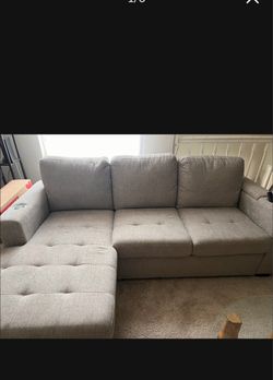Left pull out sectional sleeper couch