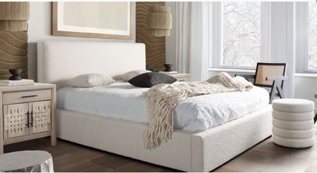 New Cloud Ivory  Boucle Bed 43” Height 