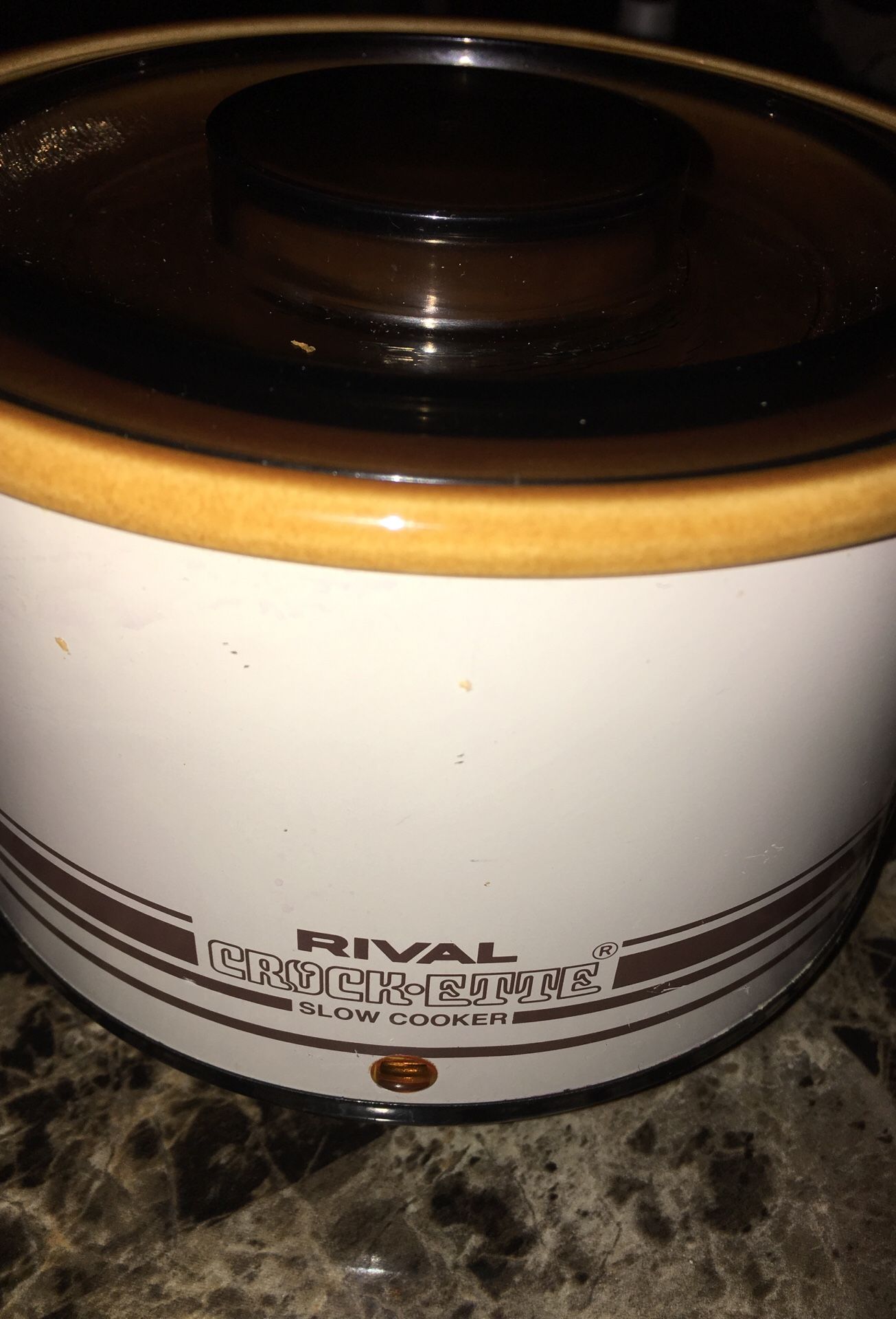Vintage Rival Crock-Ette Slow Cooker Model 3205 1 Quart Brown w/Lid crockette