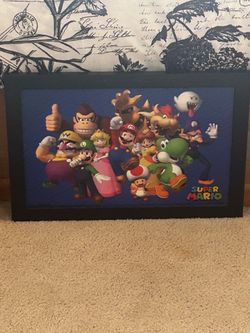 Super Mario characters, black frame