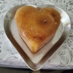 Silver Heart Dish With Heart Shaped Candle 
