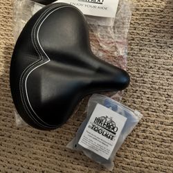 Bikeroo Wide Cruiser Saddle - Comfort Seat Fits Indoor & Outdoor Bicycles 