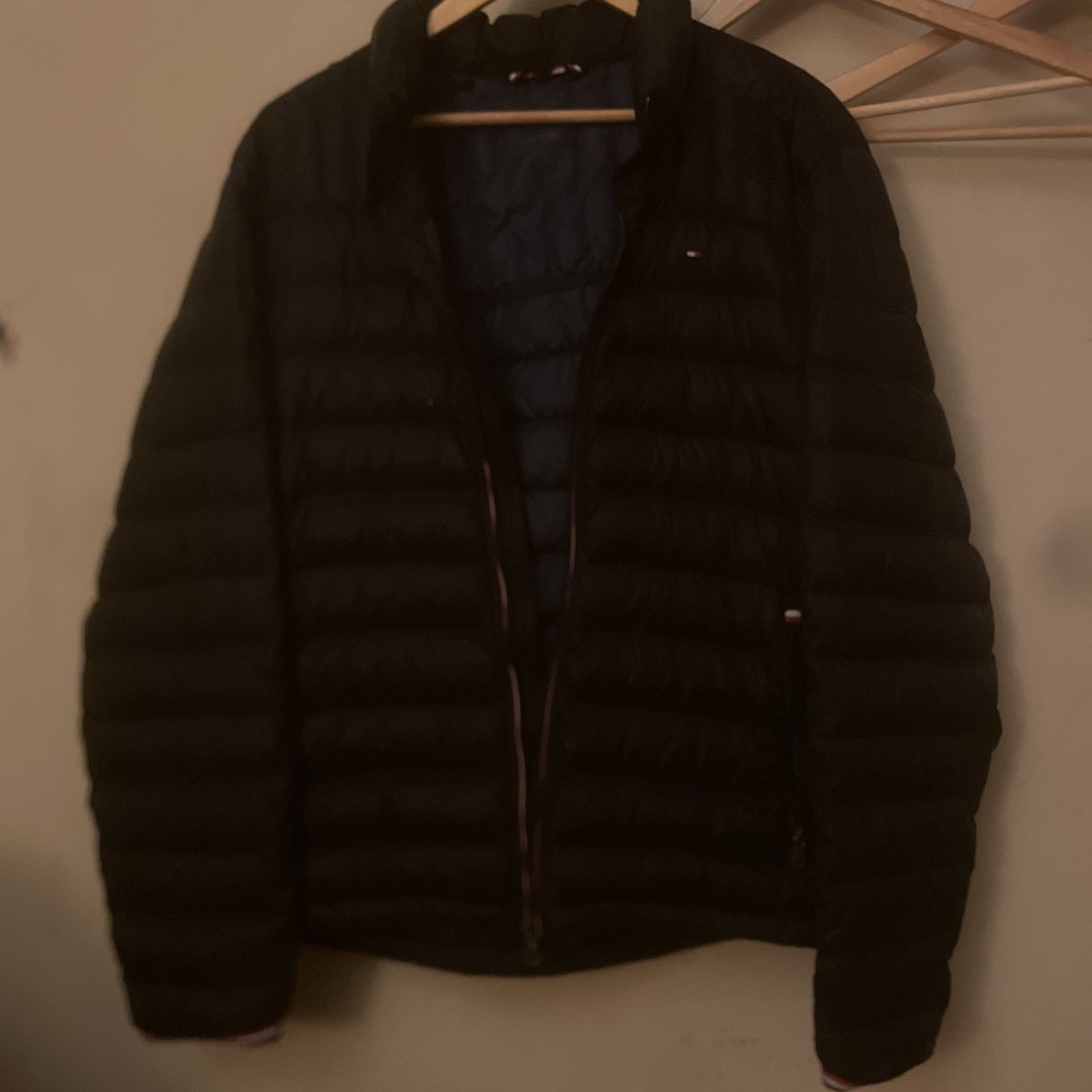 Black Tommy Hilfiger Puffer Jacket