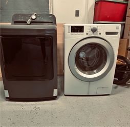 LG Top-Load Dryer and Kenmore Front-Load Washer