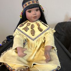 Native American Porcelain Doll