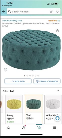 Teal Ottoman 