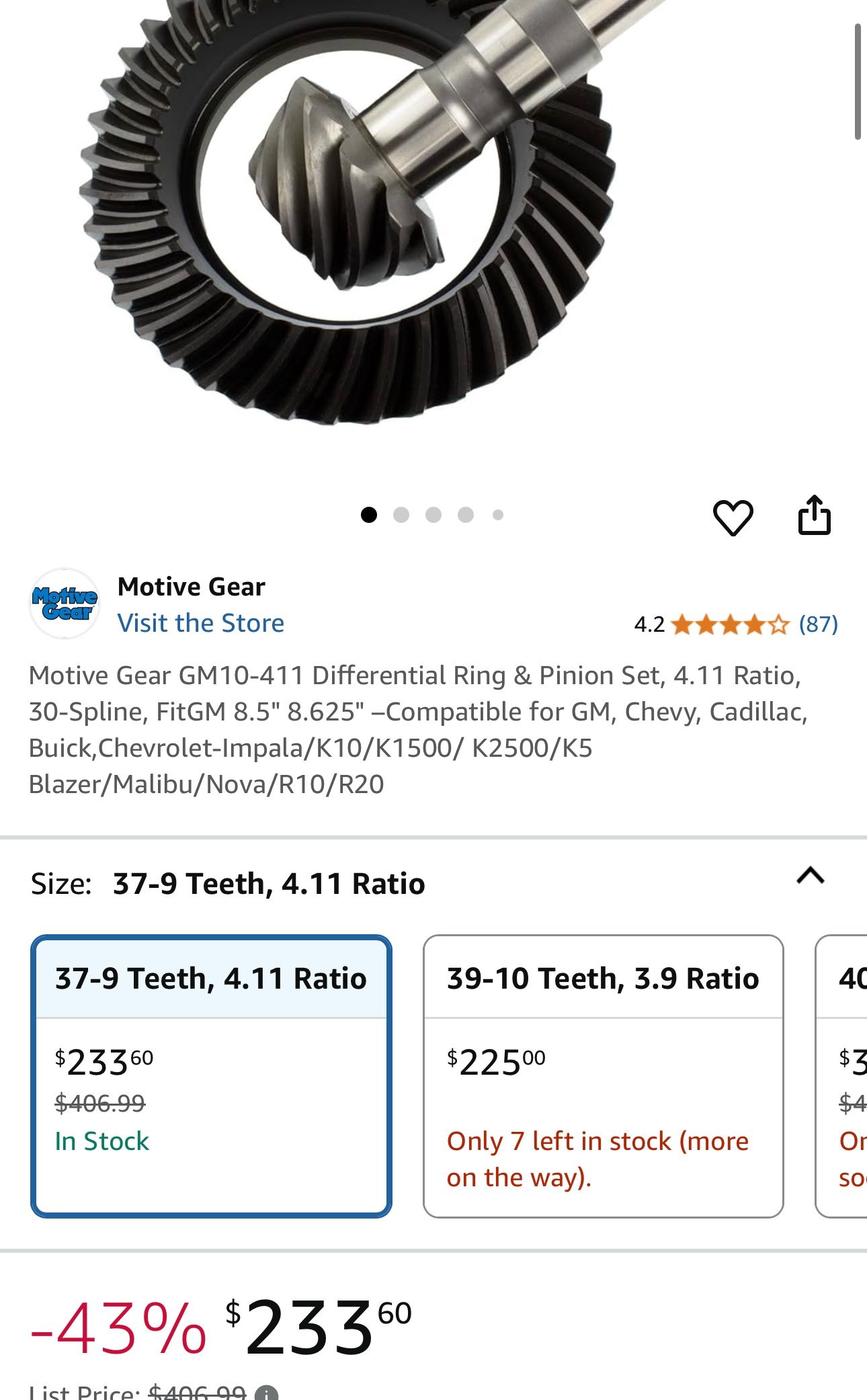 Motive Gear Performance