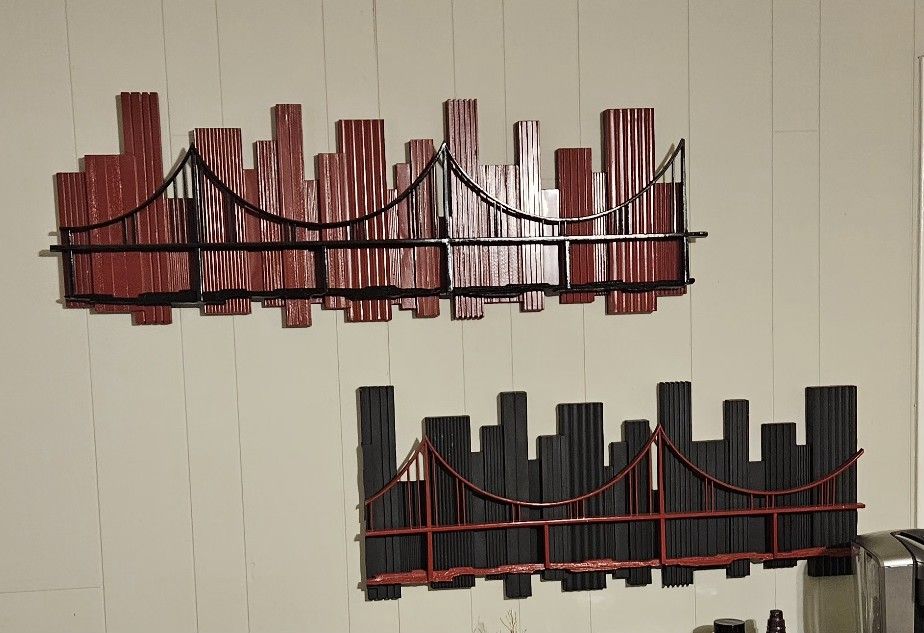 VINTAGE MCM MID CENTURY 1969 SYROCO CITYSCAPE CITY SKYLINE