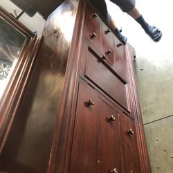 Solid Wood Dresser With Small Dressers And Mirror