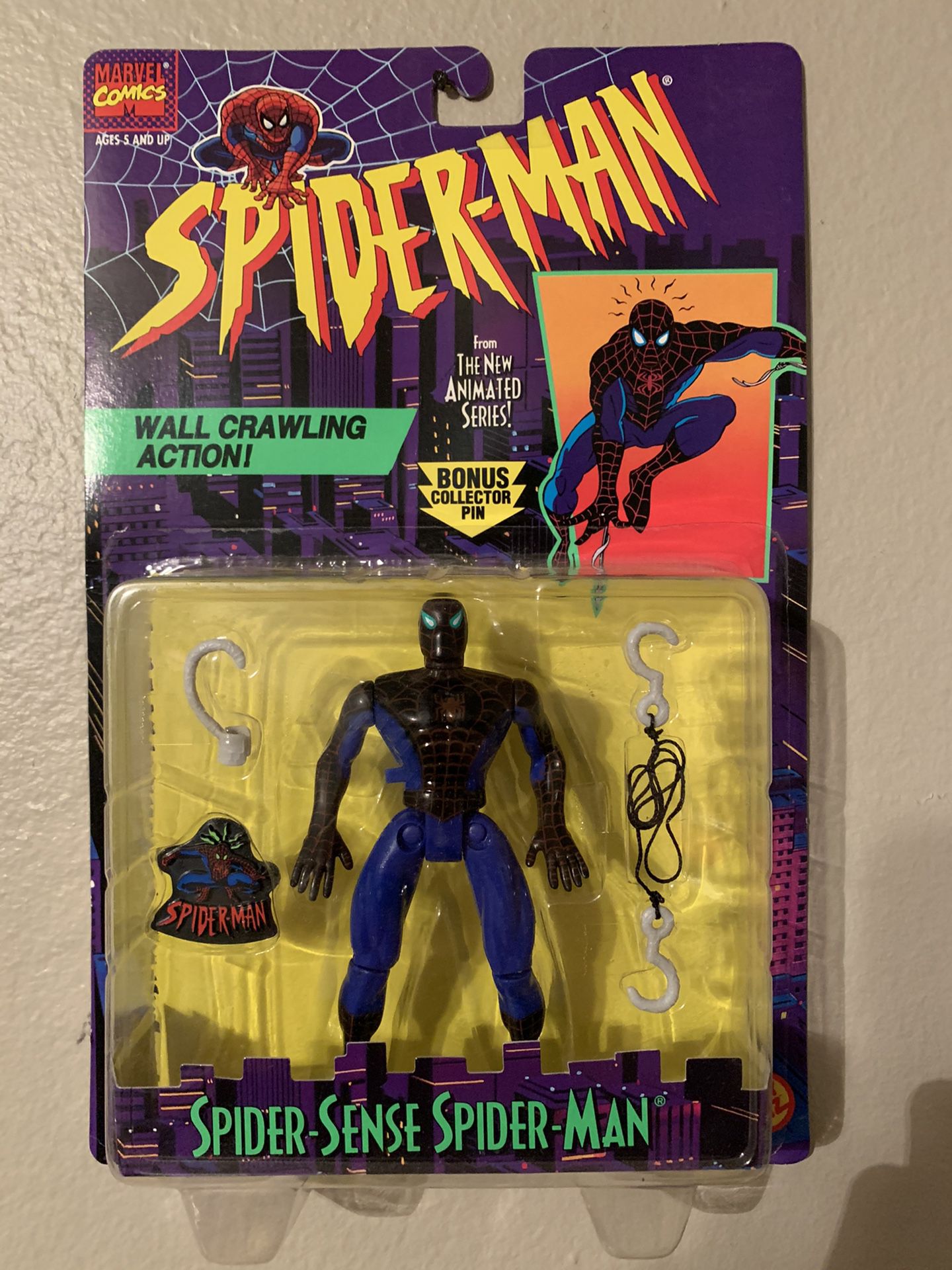 Marvel Spider-Man Animated Series (1995) Spider -Sense Spider-man Toy Biz Figure NIP