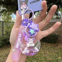 Sanrio Kuromi Purple Crystal Keychain Official Gift