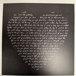 Michael Buble'  12"x12" "Forever Now" music lyrics heart poster