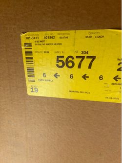 New 50 gallon hot water heater