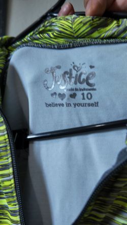 Justice Girls Zip-Up Jacket Size 10