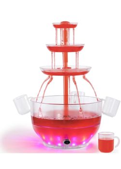 LED Base Drink Fountain for Parties - 1.5 Gal, 3 Tier Punch