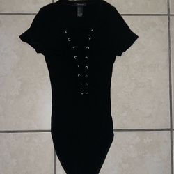 Black Tie Up Bodysuit size small $2