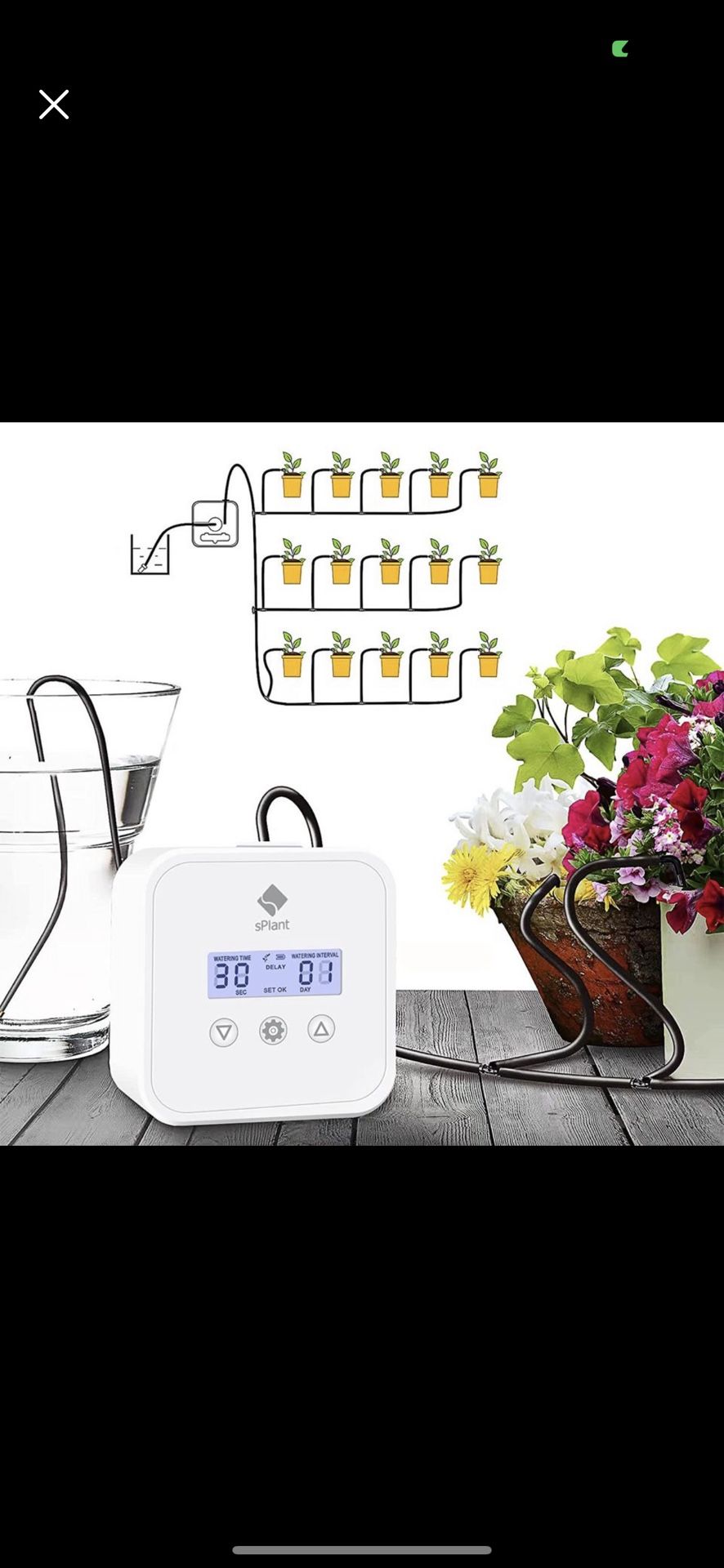 LCD Automatic Drip Irrigation Kit for 15 Plants, DIY Plant Self Watering System Device Digital