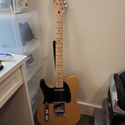 Squier Affinity Series Telecaster Maple Fingerboard Left-Handed Electric Guitar Butterscotch Blonde (Used)