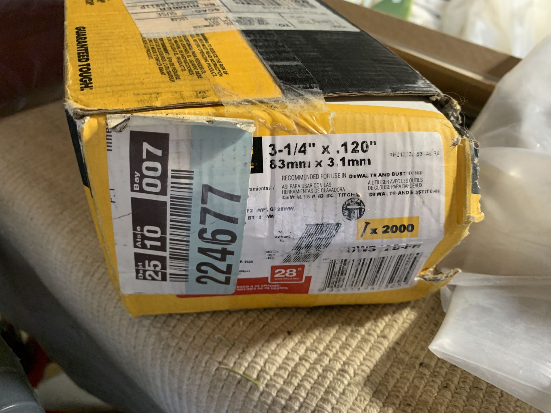 Dewalt 3 1/4 “ Galvanized Framing Nails