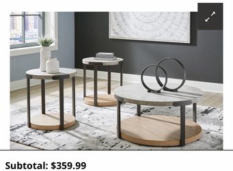3pc coffe table set from Ashley $150 still in box