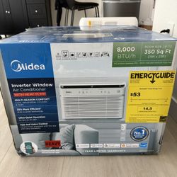 (New/Unopened) Midea 8,000 BTU Smart Inverter Air Conditioner Window Unit with Heat and Dehumidifier