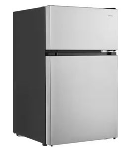 3.1 cu. ft. 2-Door Mini Refrigerator • in Stainless Steel with Freezer, ENERGY STAR
