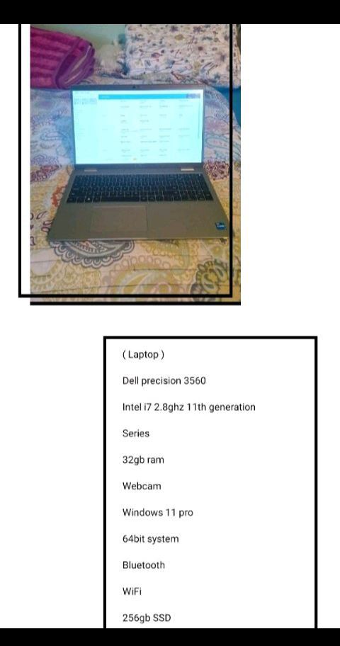 ( Laptop ) Dell Precision 3560 Intel i7 2.8ghz 11th Generation Series