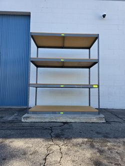 Industrial Racks 72 in W x 48 in D Used Heavy Duty 4 Tier Storage Shelving Stronger Than Homedepot Lowes And Costco Delivery Available