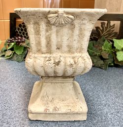 Stone-Finish GARDEN PLANTER/ASHTRAY/URN - 8.5” Tall x 5.5” Wide
