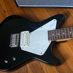 First Act 222 Black Electric Guitar — Used, Tuned
