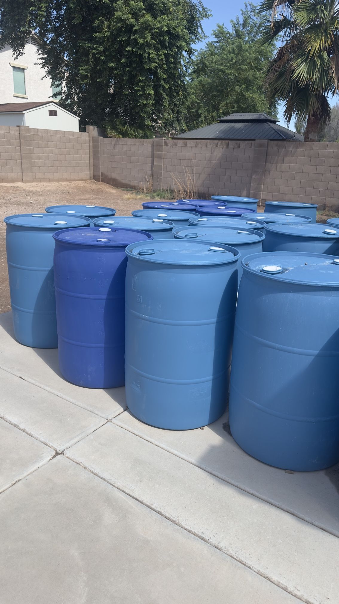 Plastic Blue Barrels