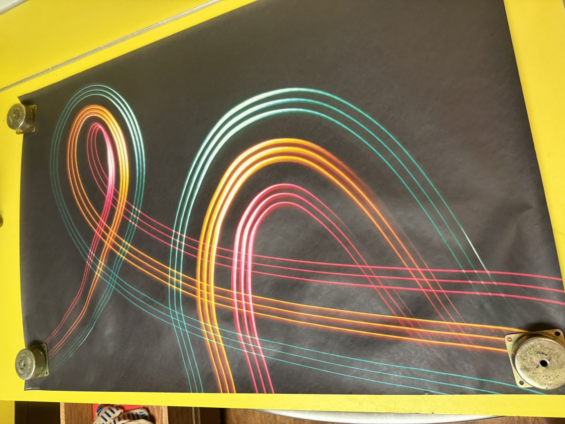 Original Vintage Poster, Corbis Images Neon, Psychedelic Graphic