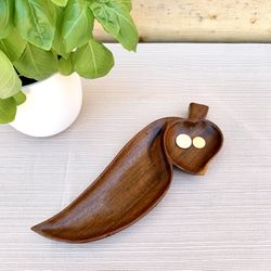 Vintage Monkeypod Trinket Dish