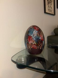 Multicolor Egg Ceramic Sculpture