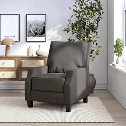 DHP Randen Pushback Recliner, Living Room Chair, Charcoal Microfiber 