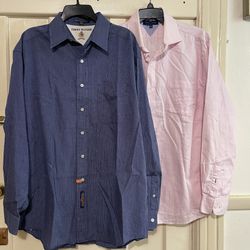 Bundle Of 2 Tommy Hilfiger Button Up Shirts Sz 16 1/2 (34-35)