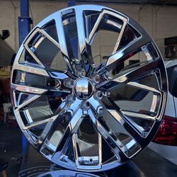 24s Chrome Wheels Tires 6lug Chevy GMC 