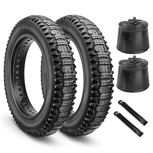 Hycline Ebike Replacement Fat Tire: 20x4.0 Inch Heavy Duty Folding Electric Fat Tires, All-Terrain High-Density Bicycle Tires for Street or Trail Ridi