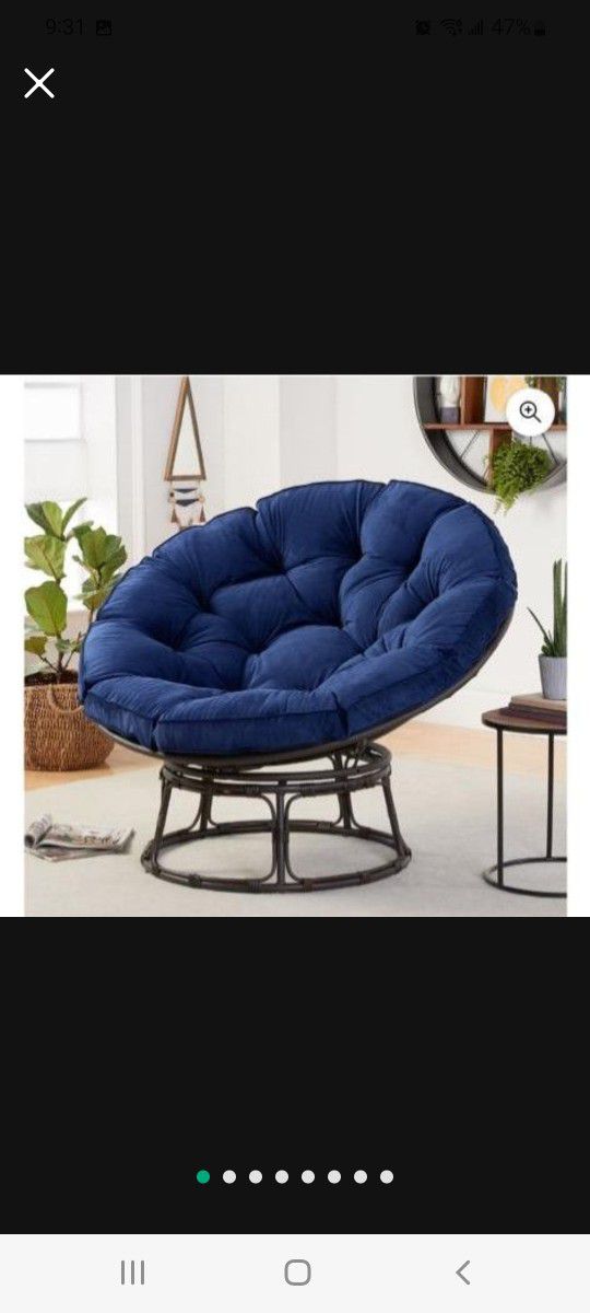 Better Homes &gardens Papasan Chair With Velvet Cushion And Steel Frame