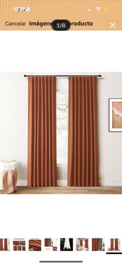 Set of 2 curtains 52x 96in