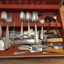 Silver Plated Silverware Set In Box