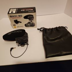 Azden SMX-30  Stereo/ Mono (shotgun) Switchable Video Microphone.  For Use With All Cameras With Mic Input